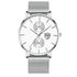 Black 3Bar Watch Men Women'S Watches Ladies Watch With Crystals  Fashion Stainless Steel Band Comfortable Wristwatch