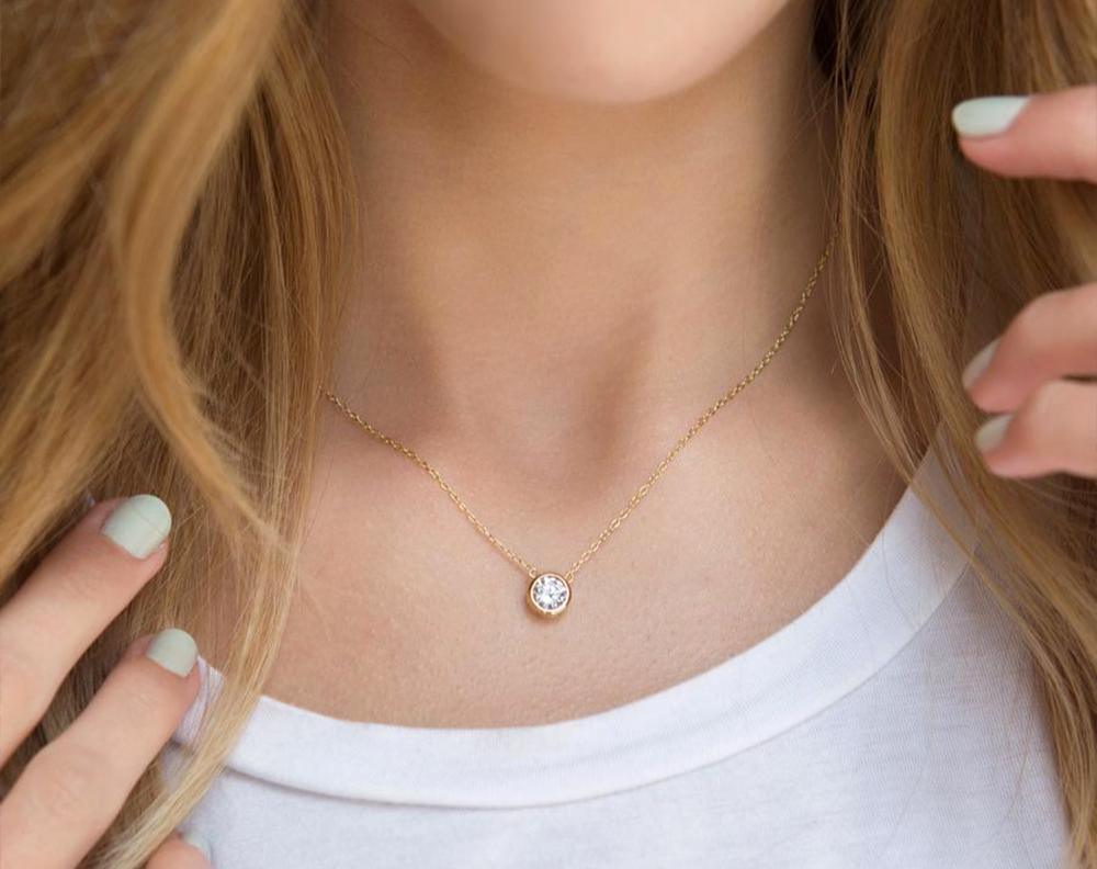 New Diamond Classic Stainless Steel Amazing Necklace Elegant For Women Designer Jewelry Luxury Necklace Women Statement Necklace