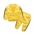 Fashion New Clothes Cotton Long Sleeve Solid Zipper Jacket Pants 2pcs Baby Boy / Baby Girl Clothing Set In Sport Design