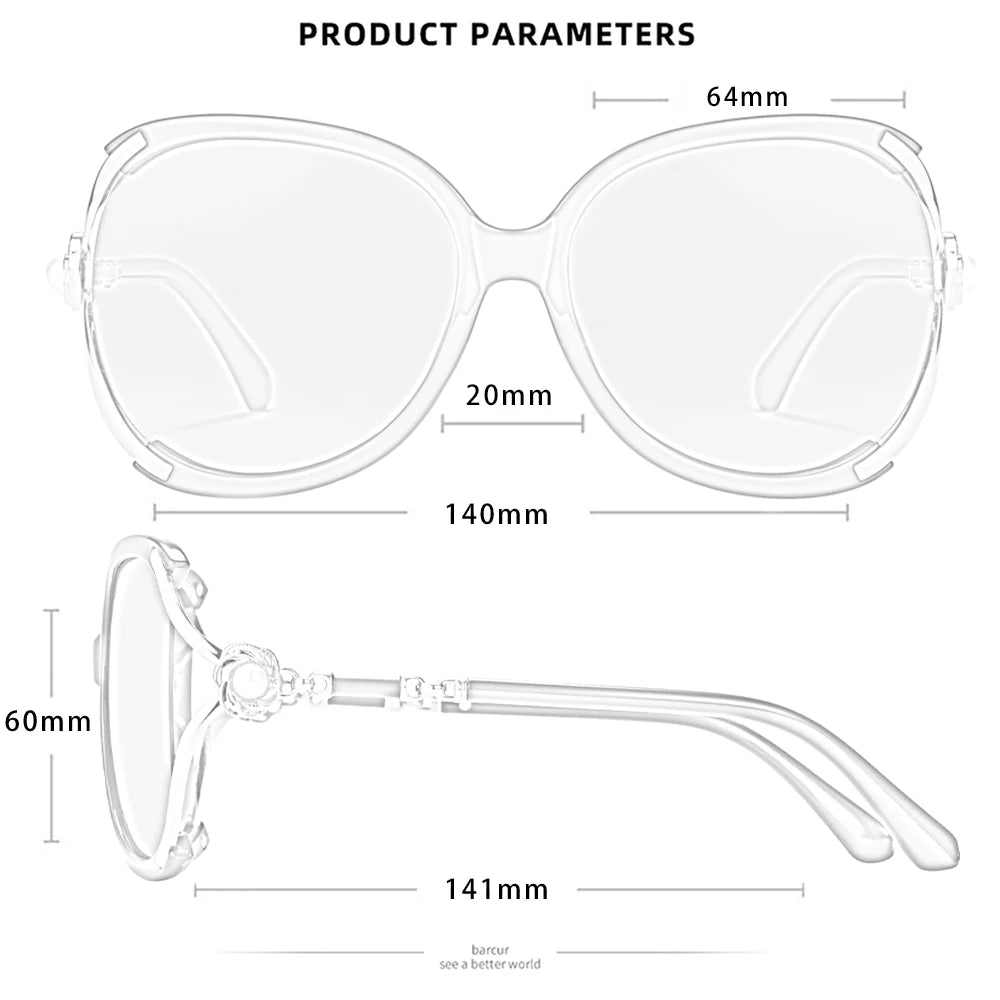 BARCUR Sunglasses Trendy Butterfly Design Fashion Women Sunglasses Polarized Lens Ladies Sun Glasses UV400 Protection for Hot Summer Days