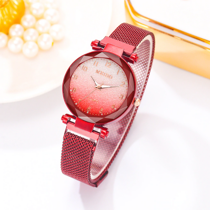 Hot Sale Women Magnet Buckle Gradient Color Watches Luxury Ladies Fashion Female Wristwatches For Gift Clock For Women and Girls