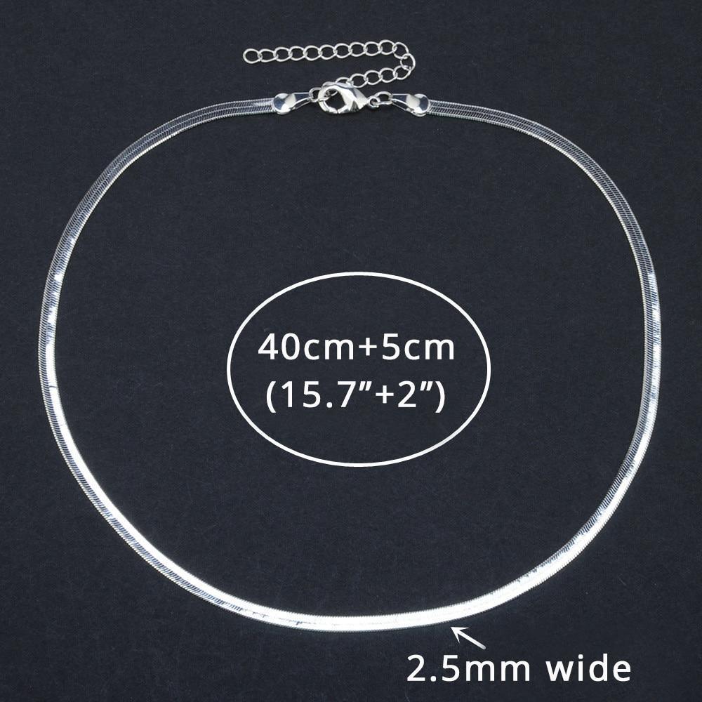 Elegant High Quality Clavicle Blade Modern Statement Luxury For Women Gold Silver Color Stainless Steel Snake Choker Necklace Chain