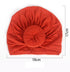 Newborn Toddler Kids Turban Cotton Beanie Hat Winter Cap Knot Solid Soft Sleeping Caps For Kids