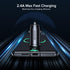 Mini Black Universal Car Charger 2.4A Dual USB Fast Charging Mobile Phone Car Charge GPS For Smartphones