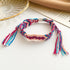 Handmade colorful Bohemian Thread Bracelet Retro Handmade Boho Multicolor String Cord Woven Braided Hippie Friendship Bracelets For Women and Men