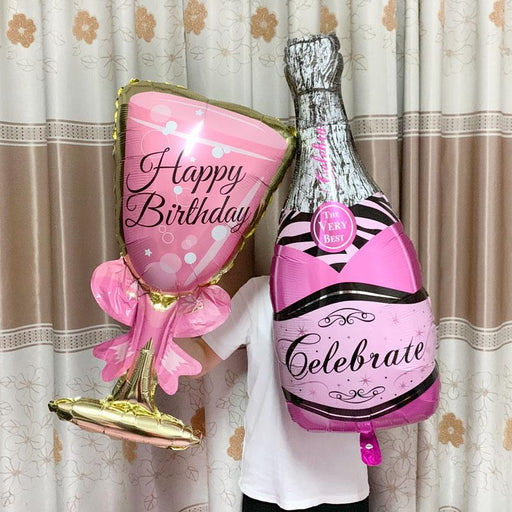 Big Helium Balloon In Several Luxury Design Champagne Goblet Balloons For Wedding Birthday Party Decorations Adult Kids Ballons