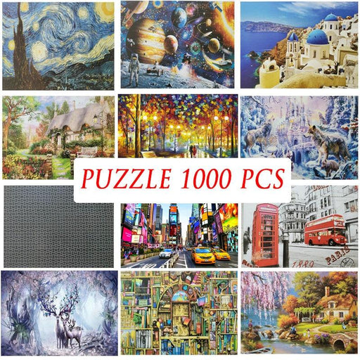 1000 Pieces Wooden Assembling Picture Space Travel Landscape Puzzles Toys For Adults Children And  Kids Home Game Fun