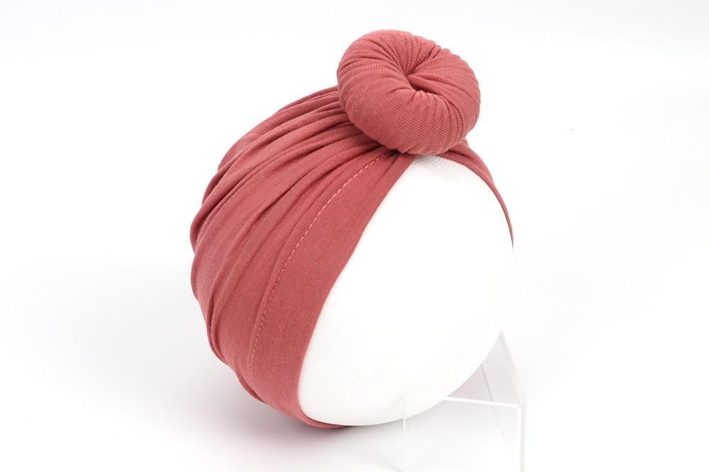 Newborn Toddler Kids Turban Cotton Beanie Hat Winter Cap Knot Solid Soft Sleeping Caps For Kids