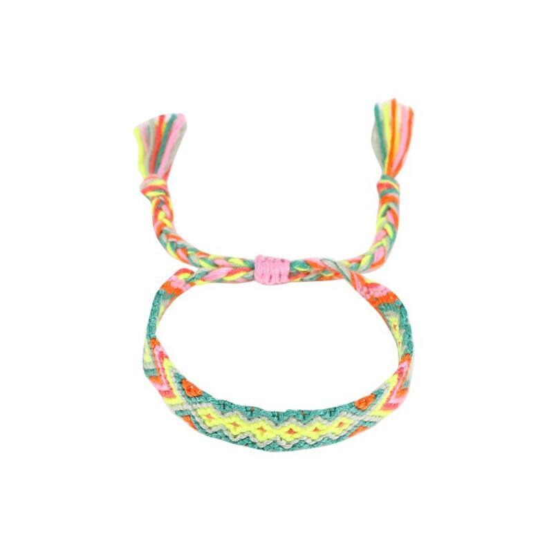 Handmade colorful Bohemian Thread Bracelet Retro Handmade Boho Multicolor String Cord Woven Braided Hippie Friendship Bracelets For Women and Men