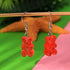 Modern Trend Drop Earrings Elegant Creative Cute Mini Gummy Bear Earrings For Women In Cartoon Design