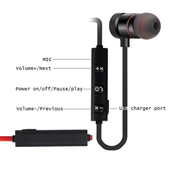 Luxury Modern New 5.0 Bluetooth Earphone Sports Neckband Magnetic Wireless earphones Stereo Earbuds Music Metal Headphones With Mic For All Phones