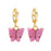 Fashion Bohemian punk Earrings Jewelry gold & silver color butterfly shape Stud Earrings