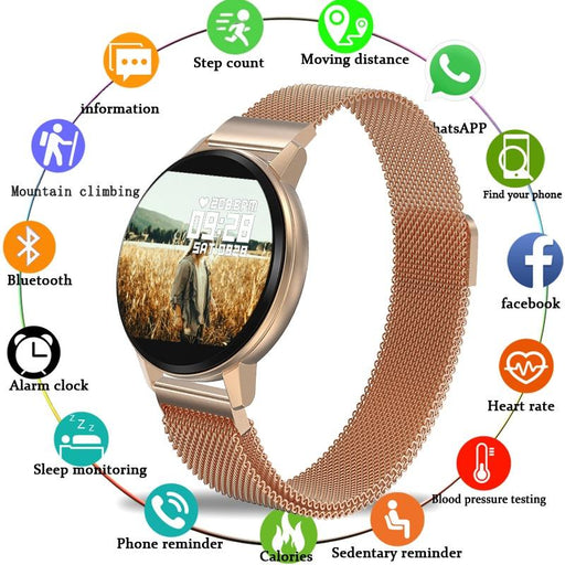 2020 New Casual Fashion Smart bracelet Watch For Women and Men Fitness Tracker Top Brand Luxury Waterproof Smart Wristband Watch In Modern Luxury Design