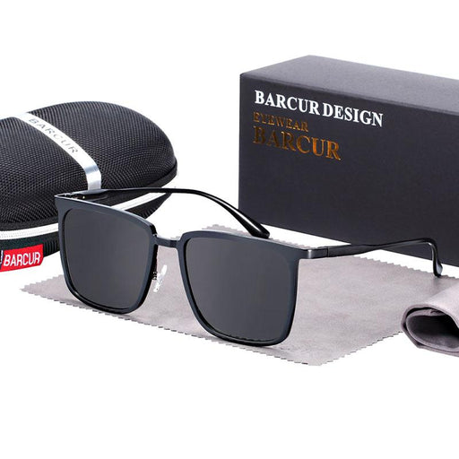 New Elegent Polarized Square Sunglasses Aluminium Magnesium Sunglasses  for Men and Women With UV400 Protection