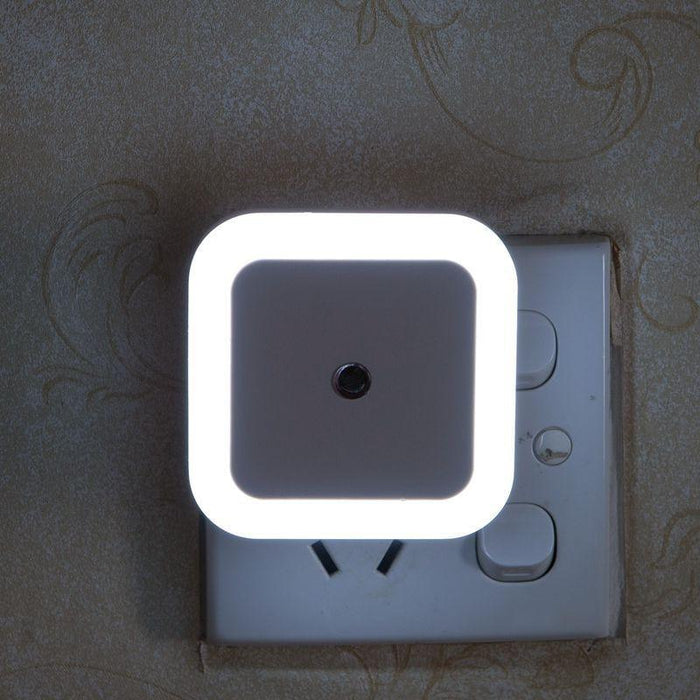 STEVVEX Wireless Sensor LED Night Light with  EU and  US Plug Mini Square Night Lights For Baby Room Bedroom Corridor Lamp multi purpose