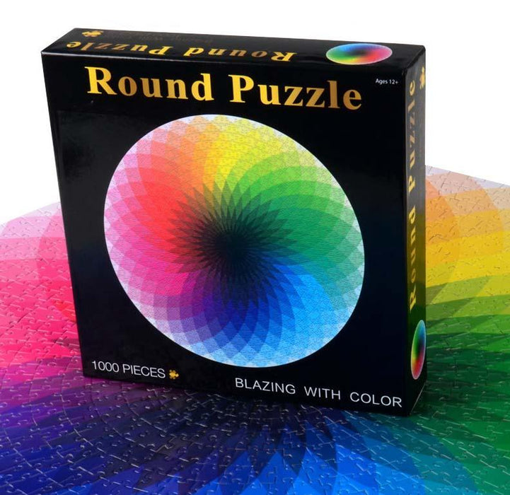 1000PCS/SETColorful Rainbow Round Geometrical Photo Planet  Puzzle Adult Kids Educational Toy Puzzle