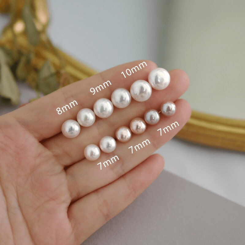 Elegant Natural Freshwater Pearl Stud Earrings Luxury For Women Real 925 Sterling Silver Epic Jewelry Gift