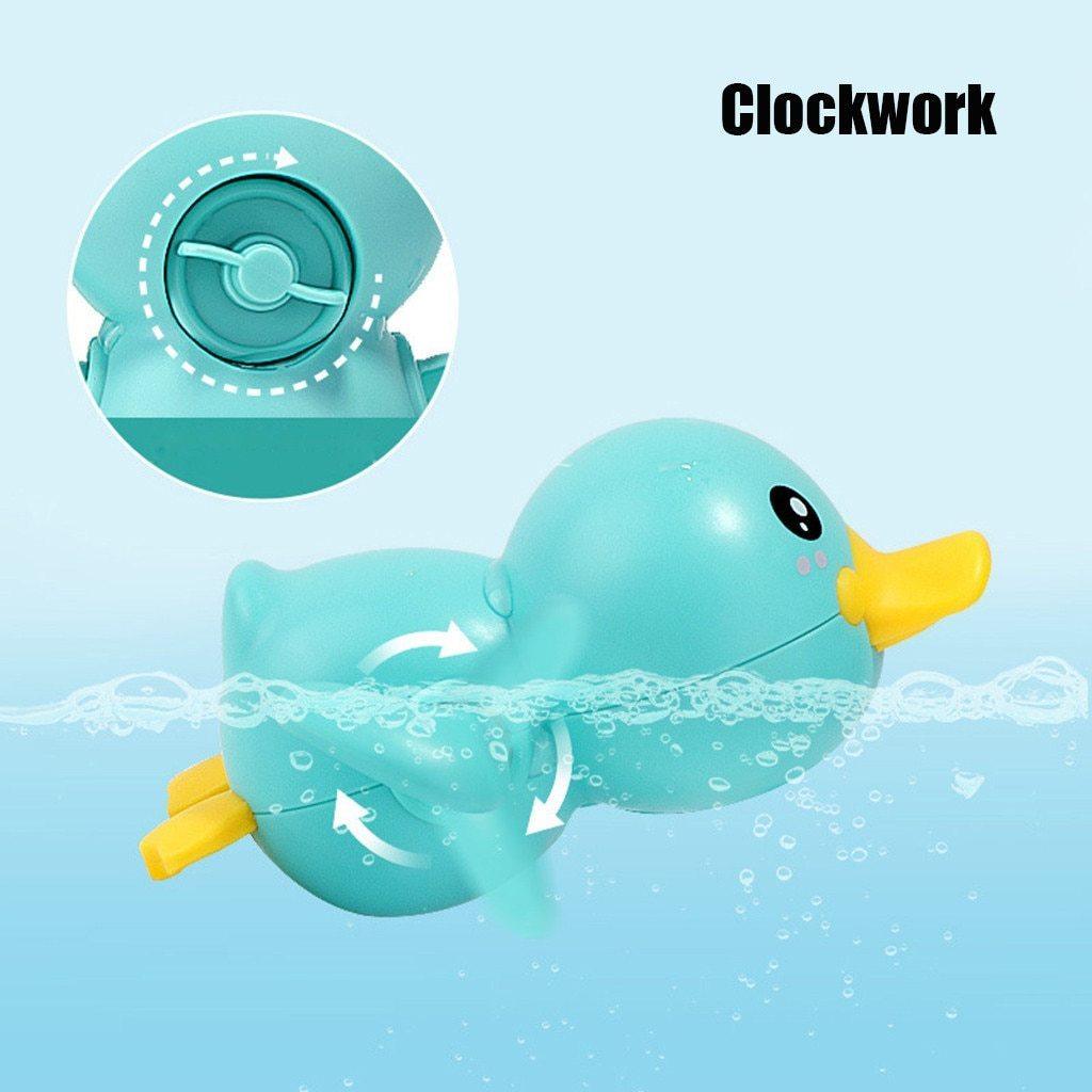 Bathroom Bath Shower Baby Clockwork Swimming Play Water Cute Little Yellow Duck Bathing Bathtub Toys For Kids