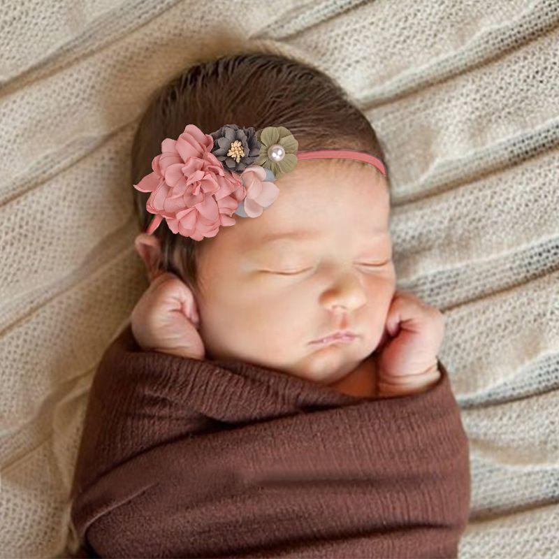 Luxury Modern Handmade Headwear Cute Baby Girls Headbands Accessories Flower Band for Newborns Toddler Infants Fashion Bow for Girls