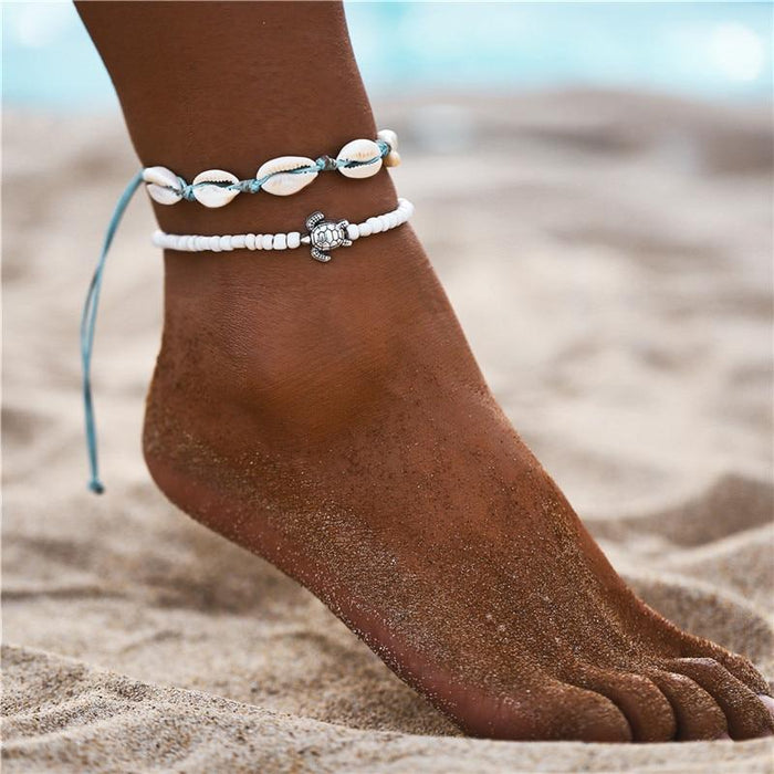 Moon Multilayer Heart Infinite Map Anklets For Women Moon Star Ankle Bracelet For Leg Jewelry style