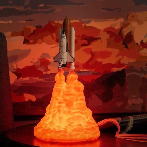 Kids Popular Space Shuttle Lamp and Moon lamps In Night Light By 3D Print For Space Lovers Rocket Lamp