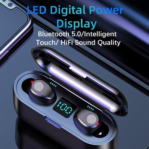 Wireless Headphones Bluetooth 5.0 Earphone TWS HIFI Mini In-ear Sports Running Headset Support iOS/Android Phones HD Call