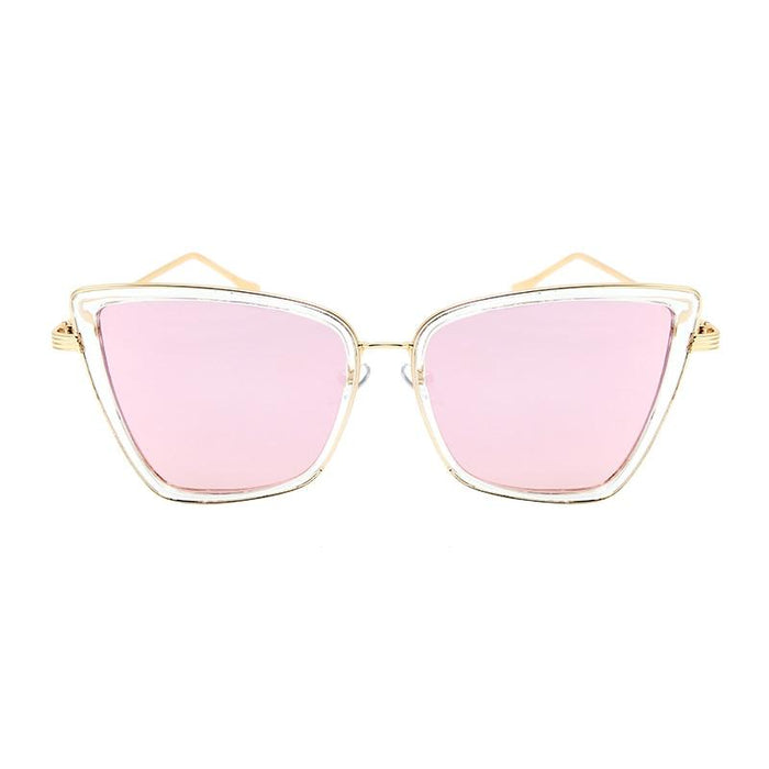 2021 New Cateye Sunglasses for Women In Vintage Metal Glasses Style For Women And Lady With  Mirror Retro  Glasses And UV400 Protection