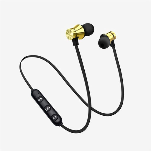 Sports magnet STEVVEX Stereo Bluetooth Earphone With HD Mic Wireless Sport Headset Earbuds For Android and IOS