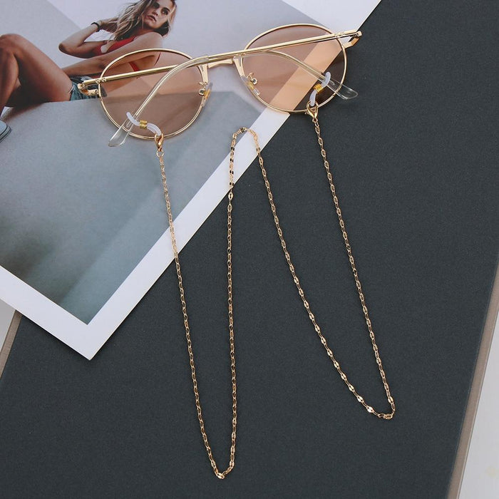 Women Pearls Sunglasses Chains Gold Eyeglasses Chains Sunglasses Holder Necklace Eyewear Accessories