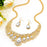 Luxury Fashion Gold Color Water Drop Pendant Necklace and Earrings Wedding Bridal Crystal Stone Jewelry Sets