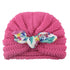 New  Handmade Cotton Girl Hat Autumn Winter Baby Boy Girl Hat Colorful Bow Elastic Cute Baby Turban In Elegant Design