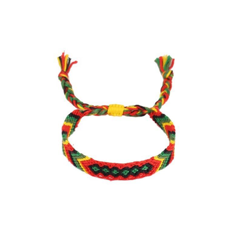 Handmade colorful Bohemian Thread Bracelet Retro Handmade Boho Multicolor String Cord Woven Braided Hippie Friendship Bracelets For Women and Men