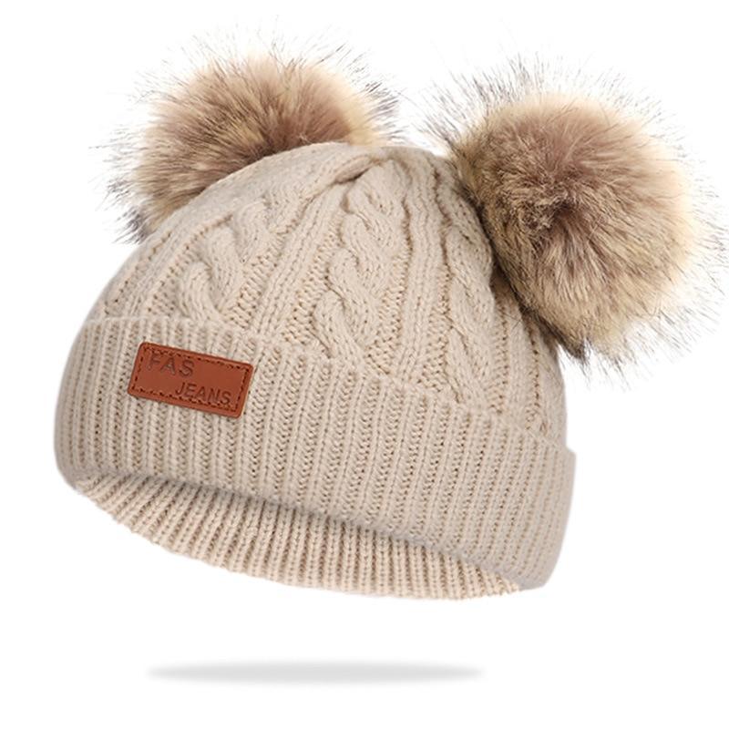 New Fashion Children Winter Caps For Baby Kids Girl Solid Knitted Thick And Modern Caps
