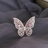 Fashion Jewelry Opening High-Grade  Zircon Butterfly Ring Luxury Shiny Cocktail Party Ring For Women