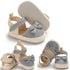 Newborn Infant Baby Summer Shoes Soft Crib Shoes Infants Anti-slip  Striped Bowknot Pre Walker Sandals
