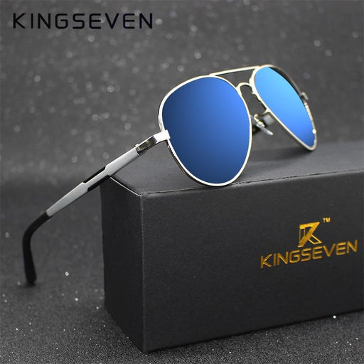 Aviation Luxury Aluminum Magnesium Gold Fashion Polarized Lens Sunglasses Men/Women Driving Mirror Sunglasses  Military Style
