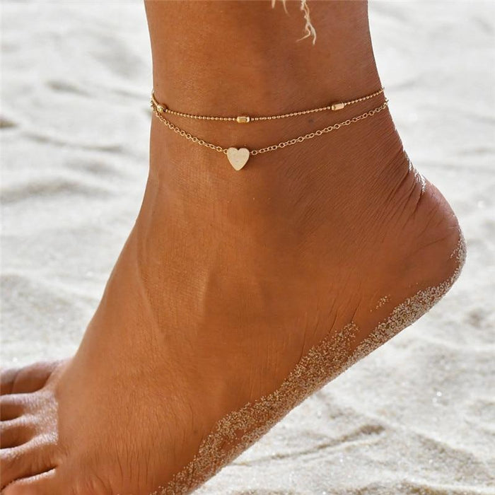 Luxury Brecelets Anklets for Women Foot Accessories Sandals Bracelet ankle In Modern Design In Gold Style