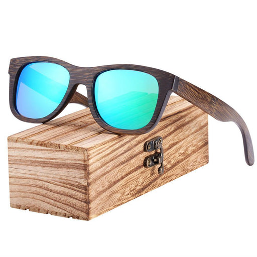 New Luxury Square Wood Sunglasses Bamboo Brown Color Wooden Sun glasses Polarized Vintage For Women and Men With UV400 Protection