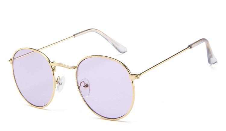 Famous  Retro Popular Oval Luxury Round Vintage Woman and Man Sunglasses  Brand Designer Oculos De Sol With UV400 protection