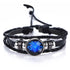 New Gemini C Leo Virgo Libra Scorpio 12 Constellation Amazing Black Elegant Punk Leather Bracelet Zodiac Bracelet For Men And Women