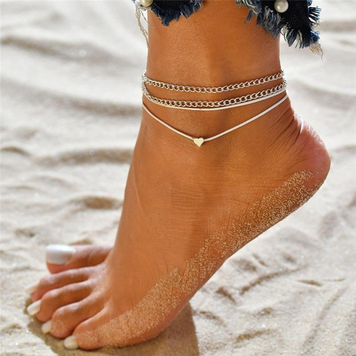Luxury Brecelets Anklets for Women Foot Accessories Sandals Bracelet ankle In Modern Design In Gold Style
