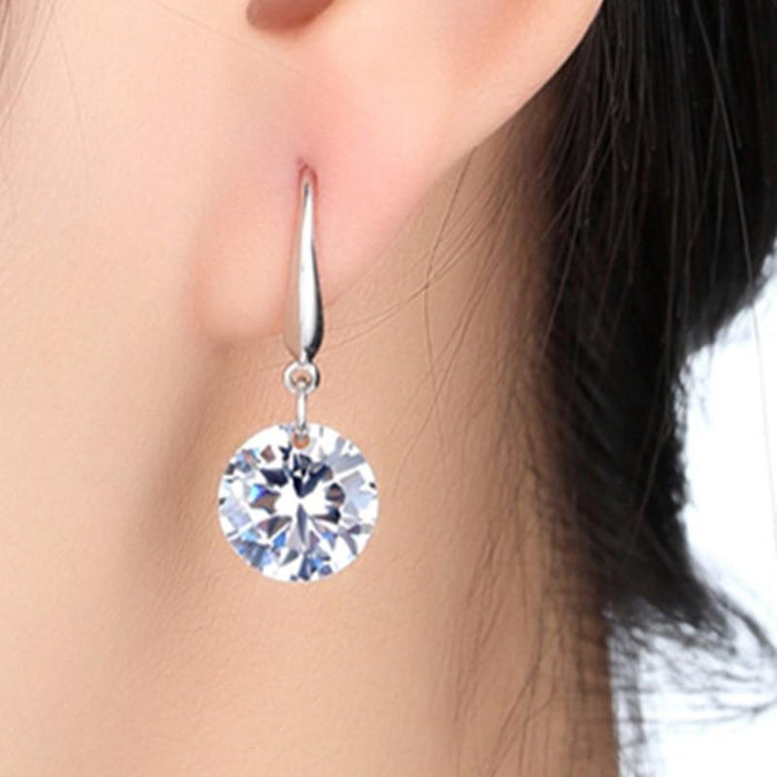 Hot Selling Lady Elegant Fashion Noble Epic Zircon Crystal Luxury Dangle Drop Earrings For Women