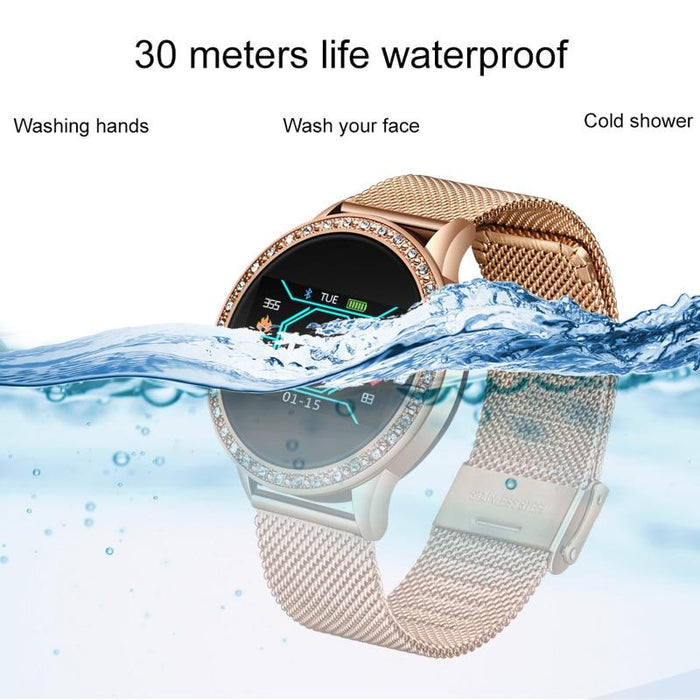 Luxury Ladies Smart Watch For Women With  Blood Pressure Heart Rate Monitor Fitness tracker And Sport Smart Band Alarm Clock Reminder Smartwatch