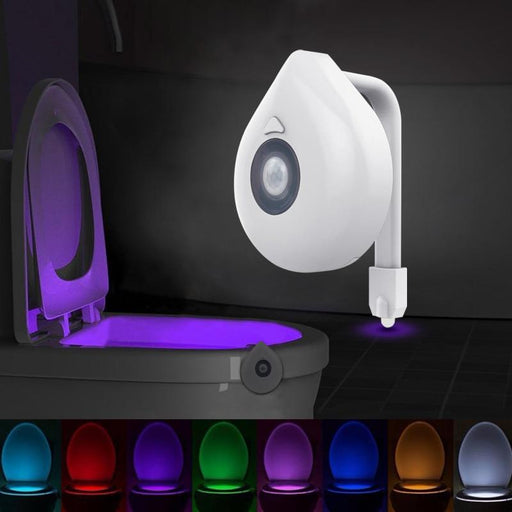 LED Toilet Night Light Motion Sensor WC Light  In 8 Colors Changeable Lamp
