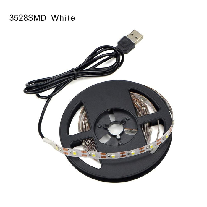STEVVEX USB Power LED Light lamp With RGB Flexible Tape TV Back Lighting RGB Book light Bulb TV Background Decor Lighting Ribbon desk decor tape Strings 1M 2M 3M 4M 5M