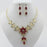 Luxury Elegant Juwelery Set For Woman and Ladies in Gold Red Golde Color Necklace and Earrnings