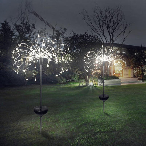 90/150 LED Multicolor Solar Waterproof Decorative Lights Firework Lamp For Yard Pathway Garden Christmas Decoration For Parties