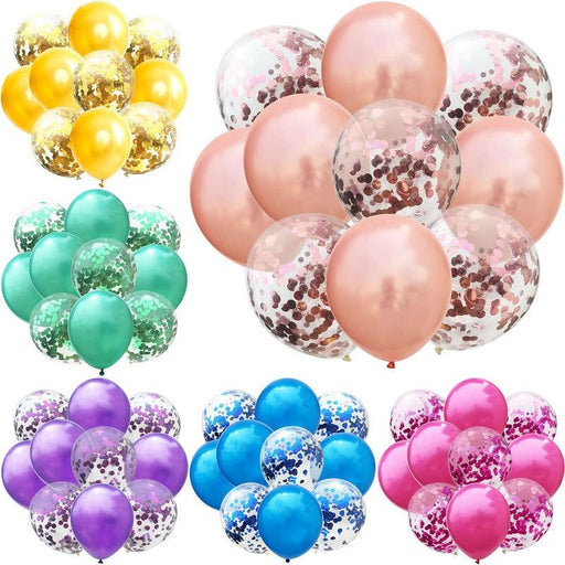 20pcs 12inch Latex Balloons And Colored Confetti Birthday Party Decorations Mix Rose Wedding Anniversary Kids Gift Helium Ballons In Luxury Modern Design