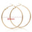 Big Circle Gold and Silver Luxury Woman 40mm 60mm 70mm 80mm Exaggerate Big Smooth Circle Hoop Earrings In Elegant Style