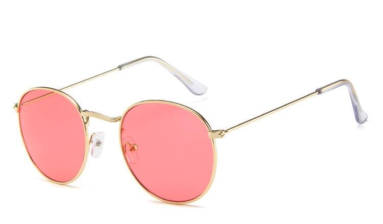 Famous  Retro Popular Oval Luxury Round Vintage Woman and Man Sunglasses  Brand Designer Oculos De Sol With UV400 protection
